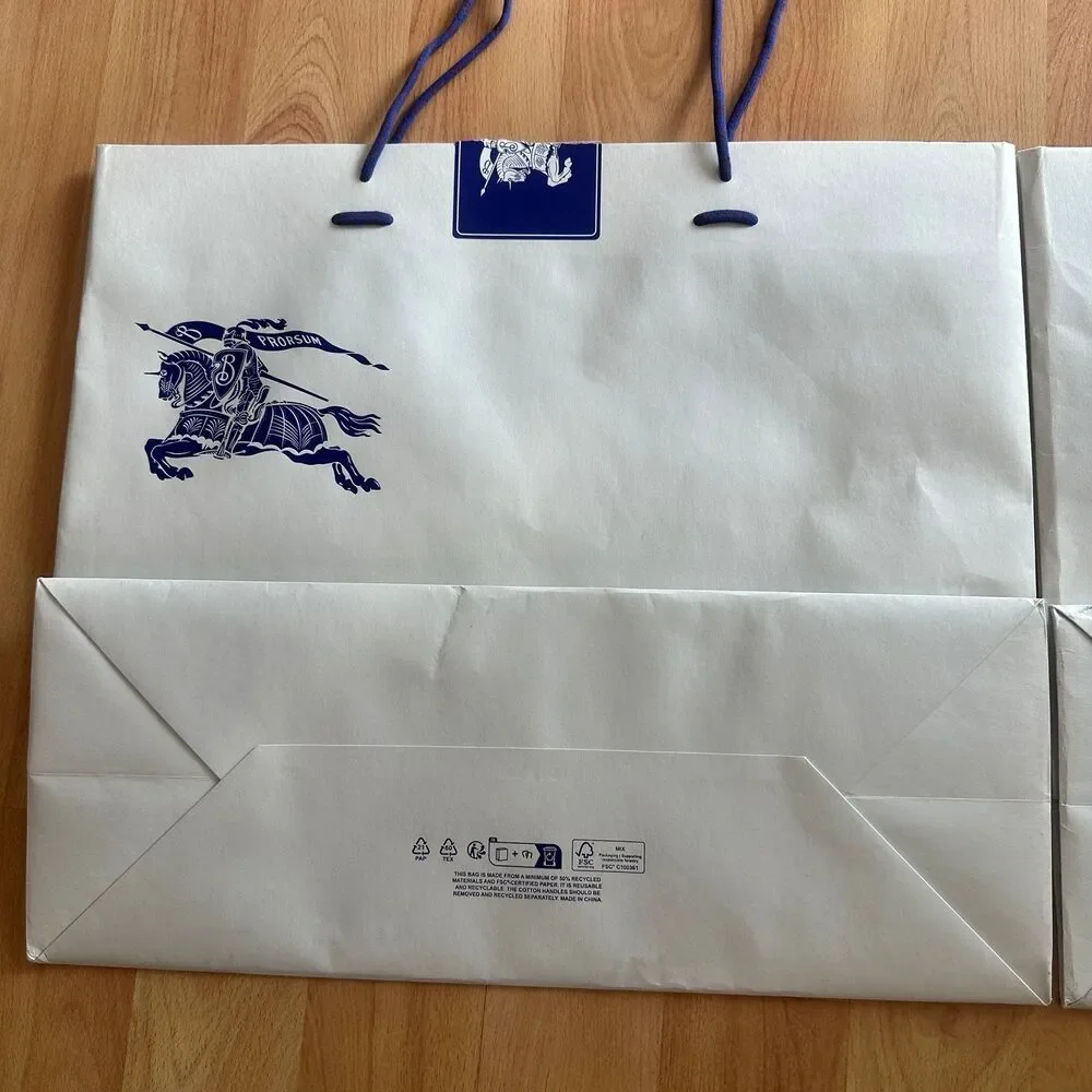 Burberry Paper Shopping Gift Bag Bundle - x2 X large 21.25